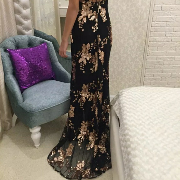 2XHP‼️Sexy Sequin Backless High Split Maxi Dress - Picture 6 of 11